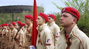 Воспитанники всероссийского военно-патриотического движения «Юнармия» средних школ Минобороны России в Армении приняли участие в патриотической акции «Один день в армии»