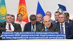 В рамках года российского председательства в органах ЕАЭС правительство подготовило информационный доклад на тему евразийской экономической интеграции