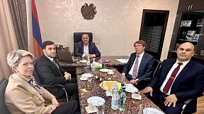 О рабочей поездке представителя Министерства экономического развития России в Армении А.О.Ивановой и представителя Российского экспортного центра в Армении В.Д.Енокяна в Сюникскую область